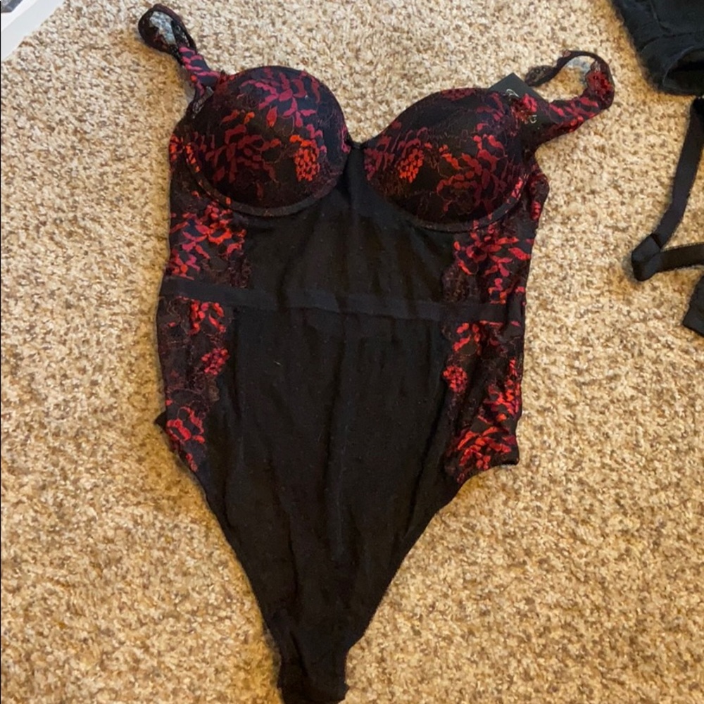 Red and Black Lace Lingerie from Fredericks